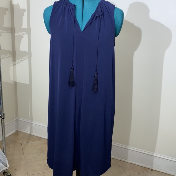 NWOT: Michael Kors sleeveless navy blue dress - Picture 3 of 10